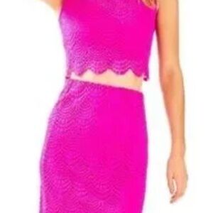 Lilly Pulitzer Pink Midi Pencil Skirt for Cocktail